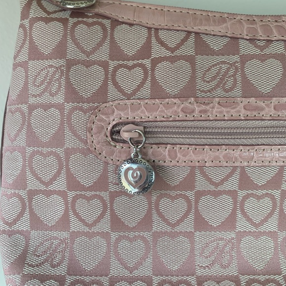 Brighton Pink Leather Hearts Print Small Purse - Picture 12 of 16